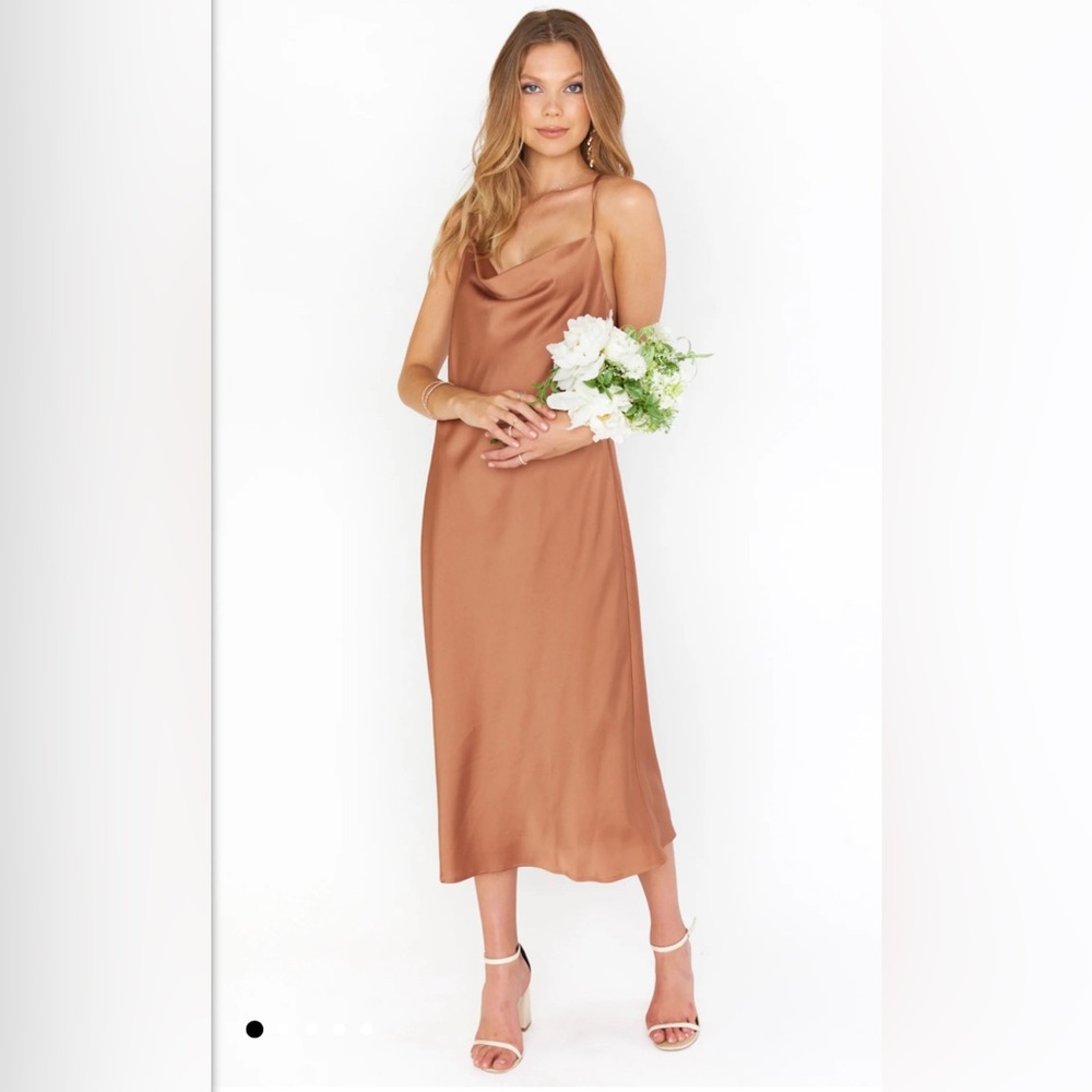 Mumu bridesmaid dress in Cooper satin lux